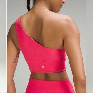 lululemon athletica Asymmetrical Sports Bra, fuschia pink, size 10